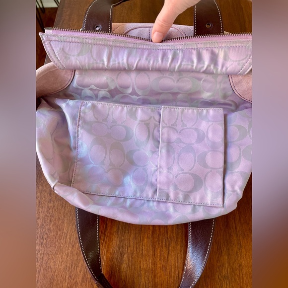 Vintage Coach Suede Tote in Lilac Purple - Picture 16 of 16